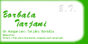 borbala tarjani business card